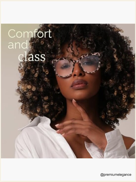 Oversized Blue Light Glasses UV400 Blocker Chunky Frames Stylish Eyewear